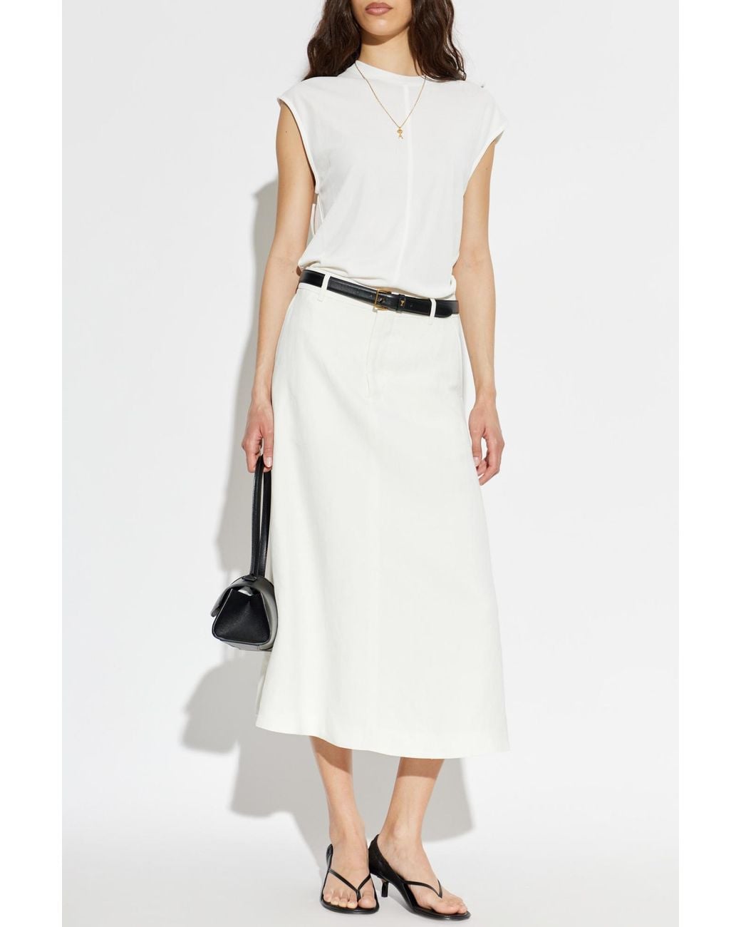 AMI White Skirt With Pockets