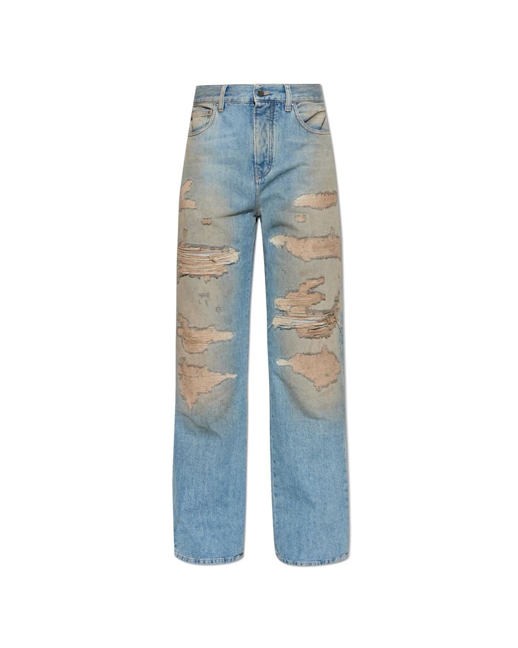 Amiri Blue Jeans With Distressed Details for men
