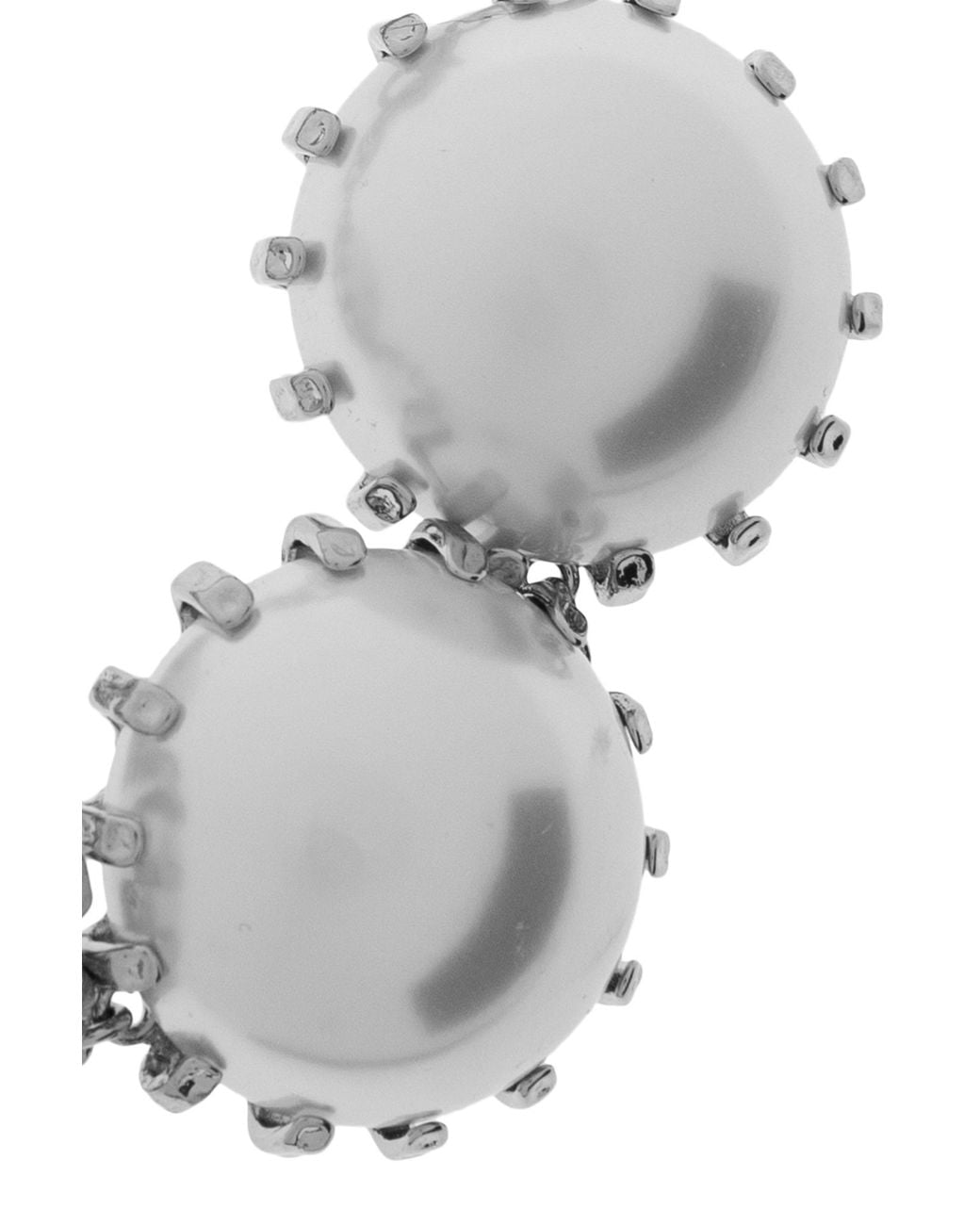 Marni Metallic Bracelet With Glass Pearls