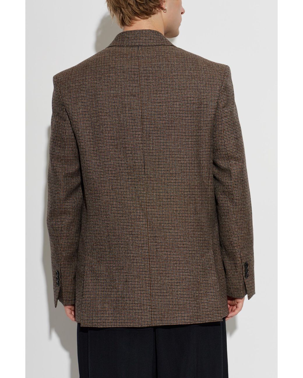 AMI Brown Wool Blazer With Double Vent for men