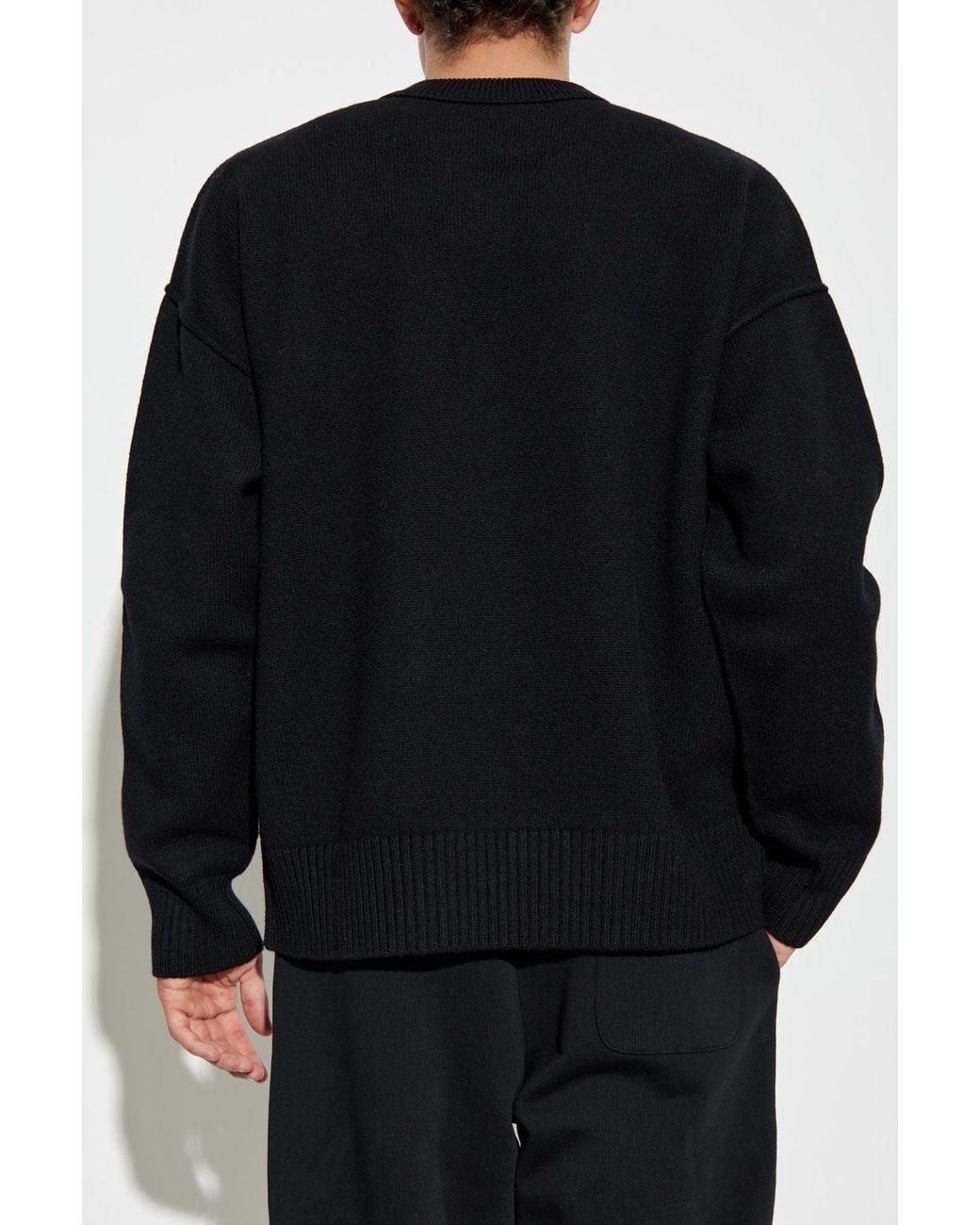 AMI Black Cotton Sweatpants