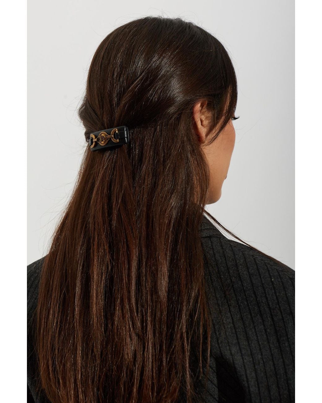Versace Black Medusa Head Hair Clip