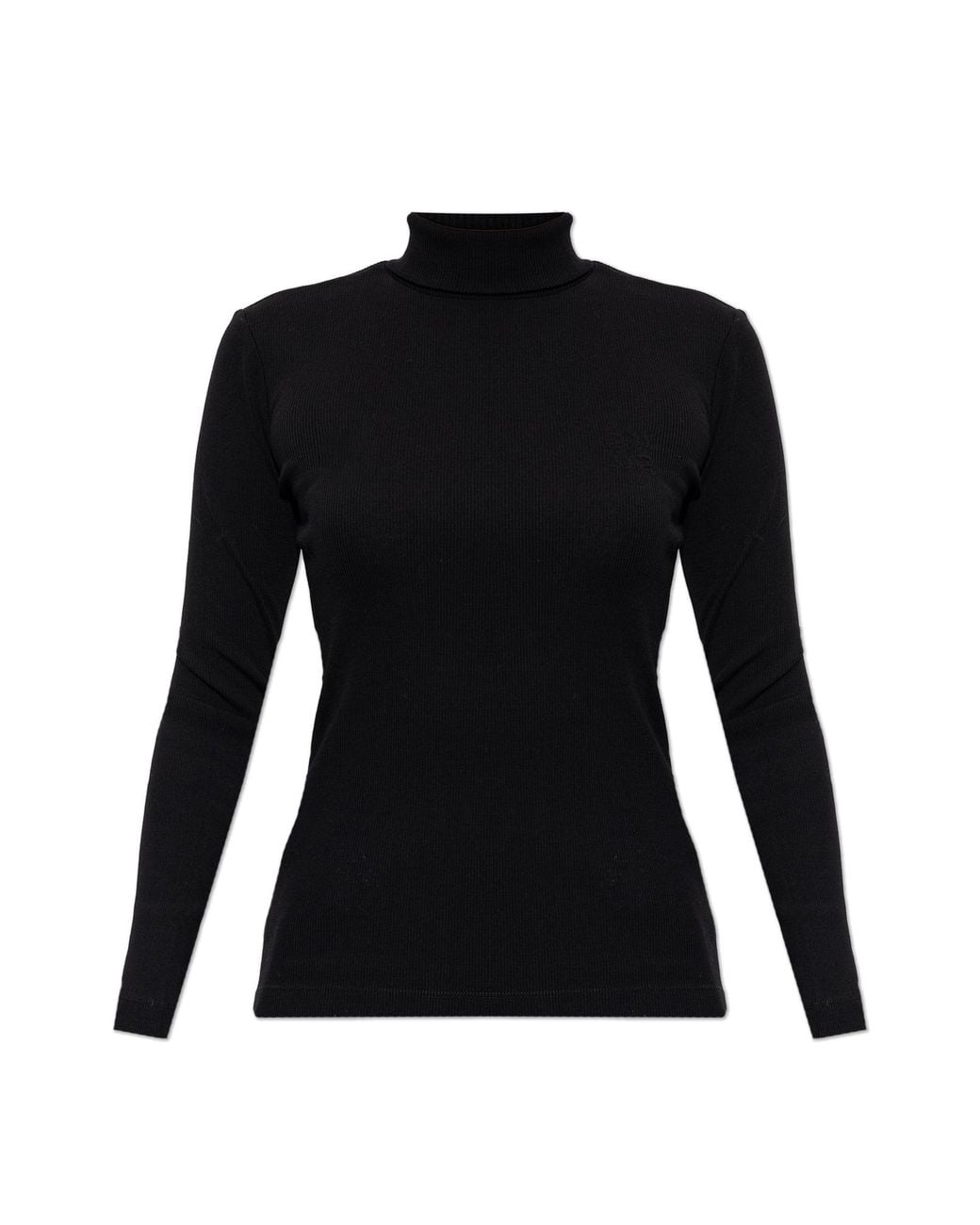 Max Mara Black 'Cono' Wool Turtleneck