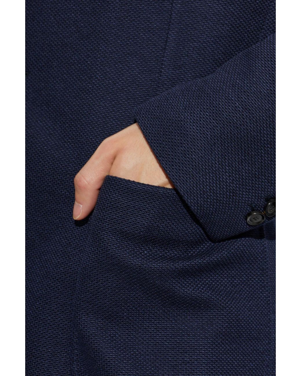Brioni Blue Blazer With Open Lapels for men