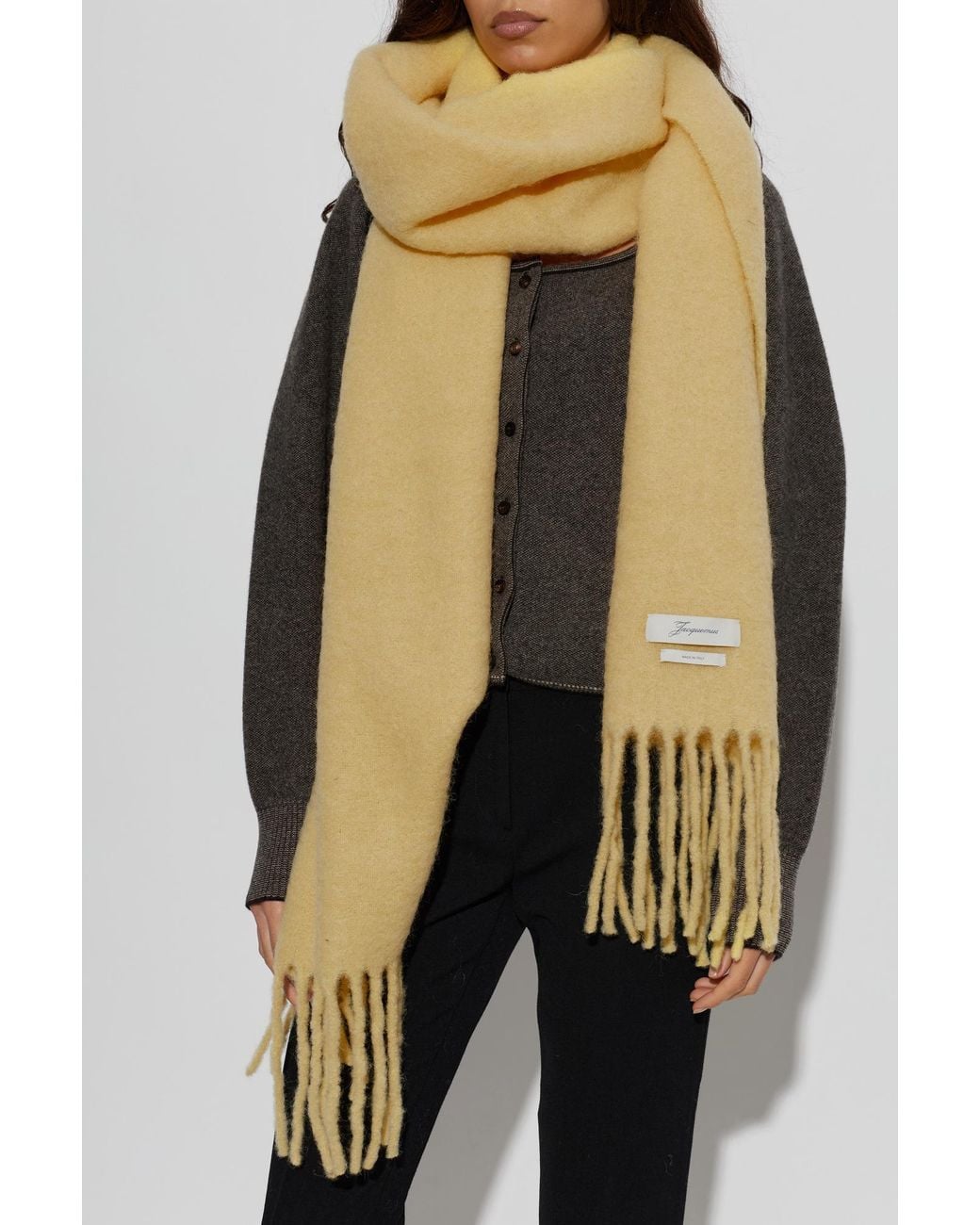 Jacquemus Black Wool Scarf 'Carro'