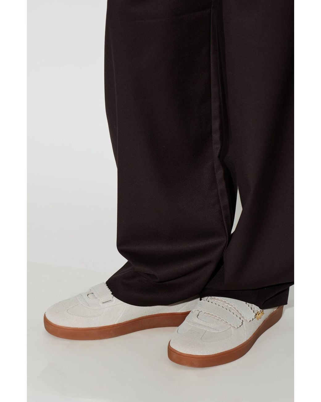Lacoste White Suede Sports Shoes "Baseshot Pro Stp 1226 Sfa"