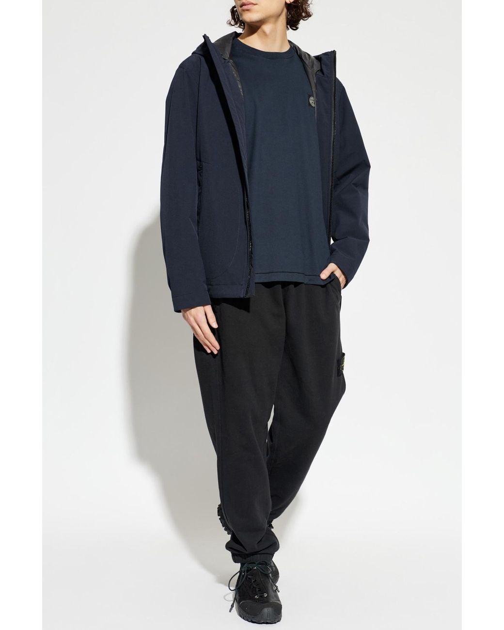 Stone Island Blue Long Sleeve T-Shirt for men