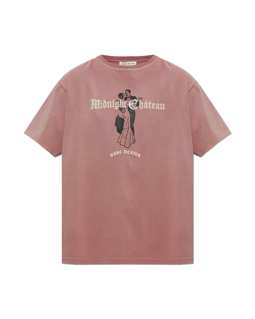 Duke & Dexter Pink Printed T-Shirt for men