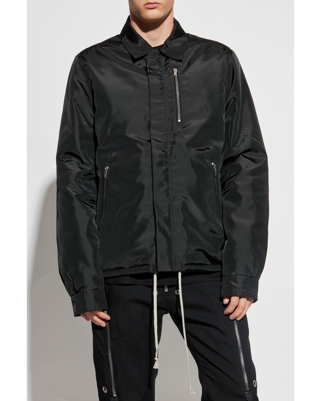 Rick Owens Black Jacket 'Concaled' for men