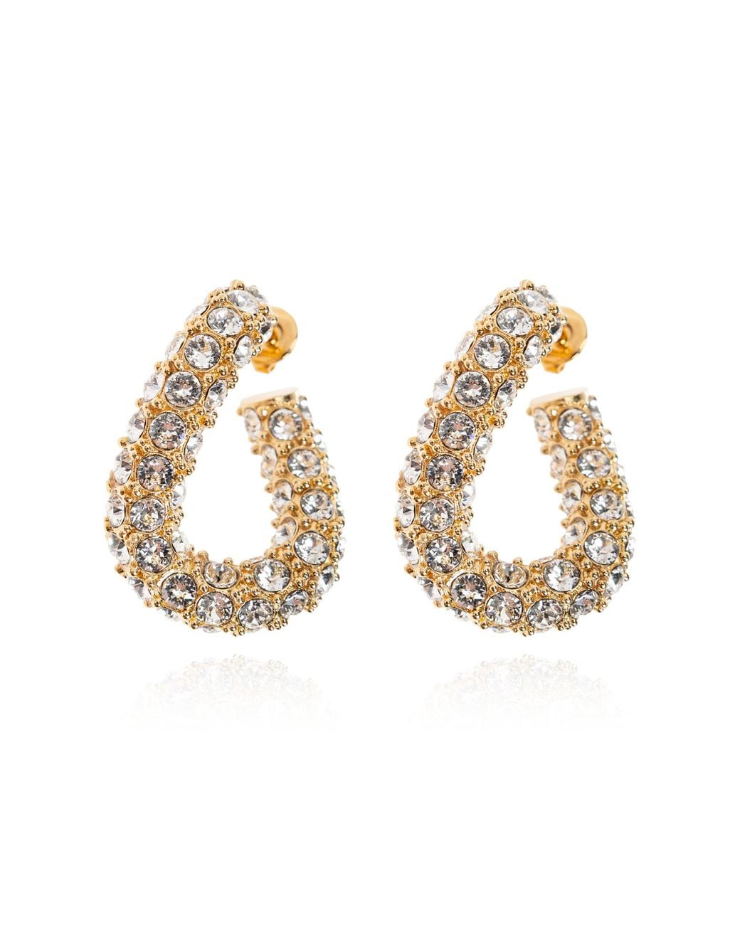 Isabel Marant Metallic Earrings With Sparkling Crystals
