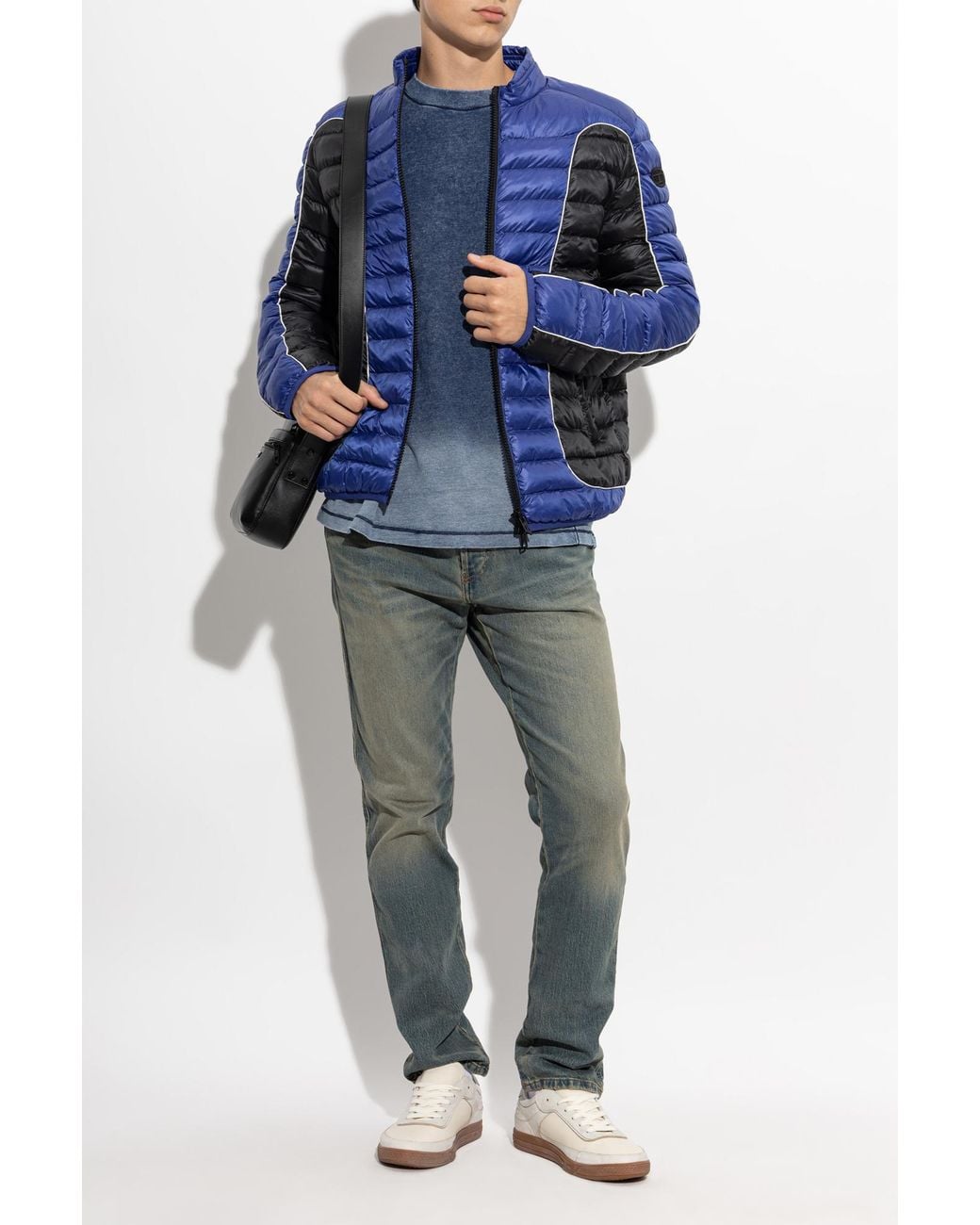 DIESEL Blue Insulated Jacket 'W-Pilot-Block' for men