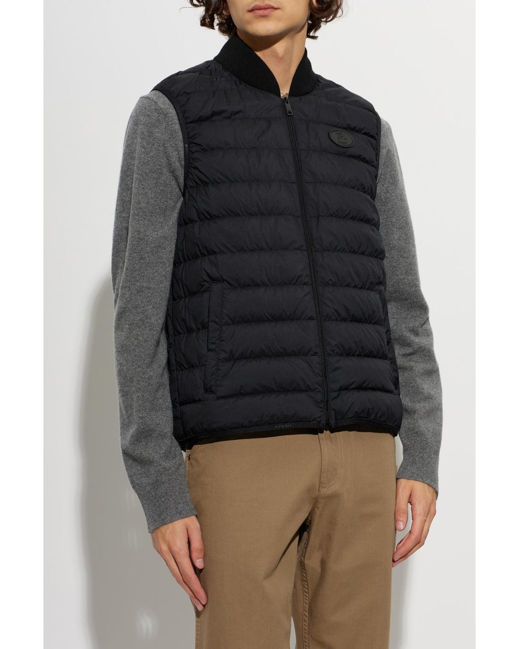 Burberry Black Wool Trench Coat 'Kensington' for men