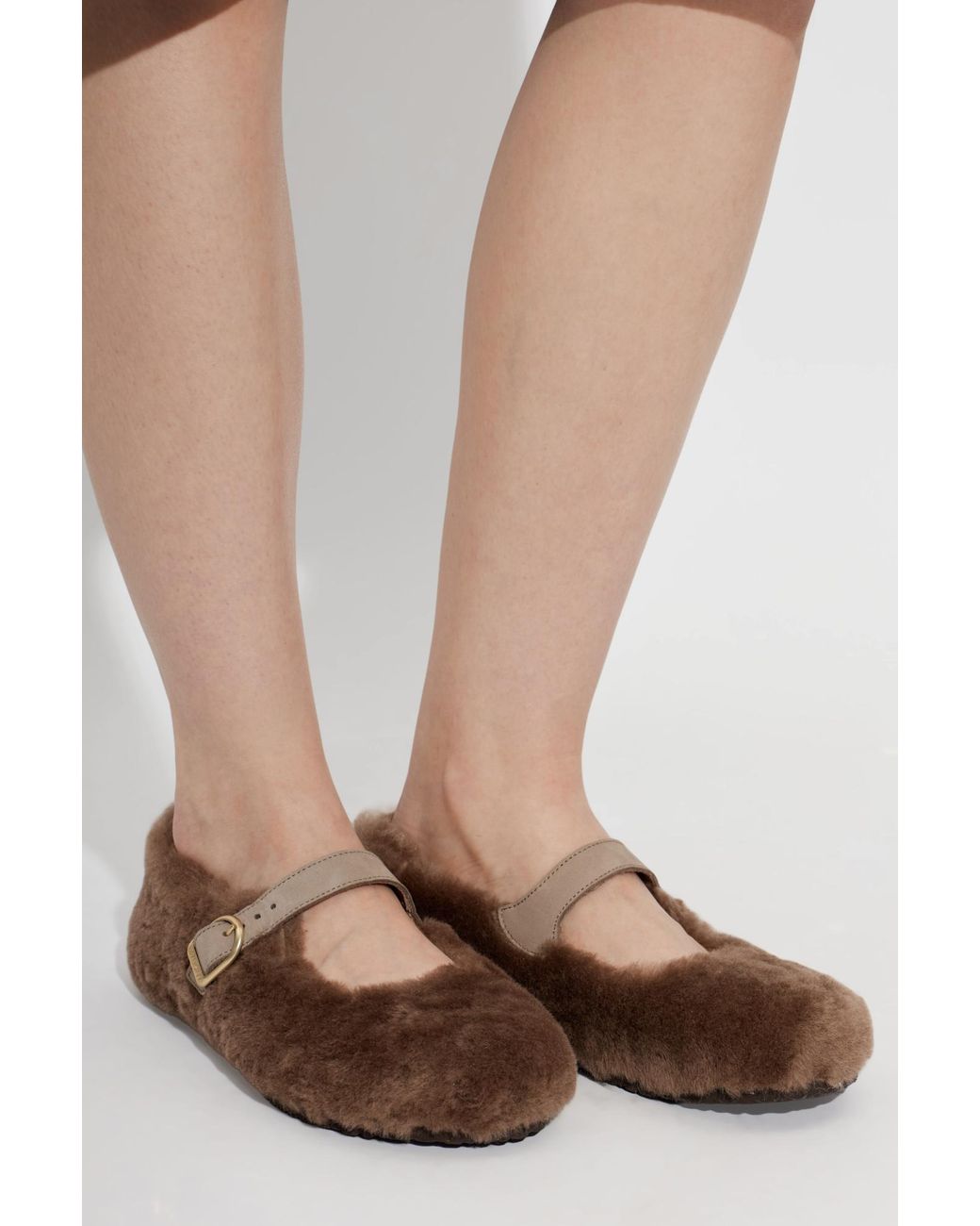 Birkenstock Brown Ballet Flats 'Santa Clarita'