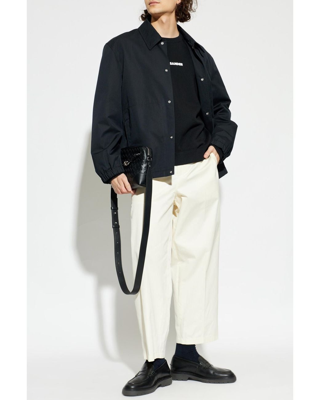 Jil Sander Black Sweatshirt With Logo for men