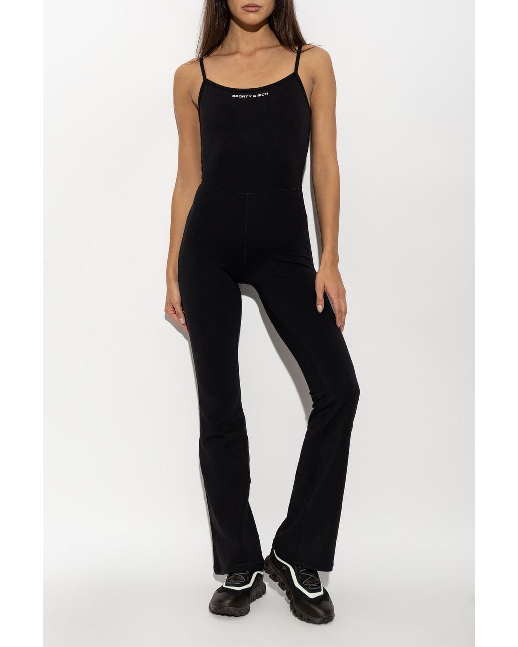 Sporty & Rich Black Jumpsuit From The 'The Essentials' Collection