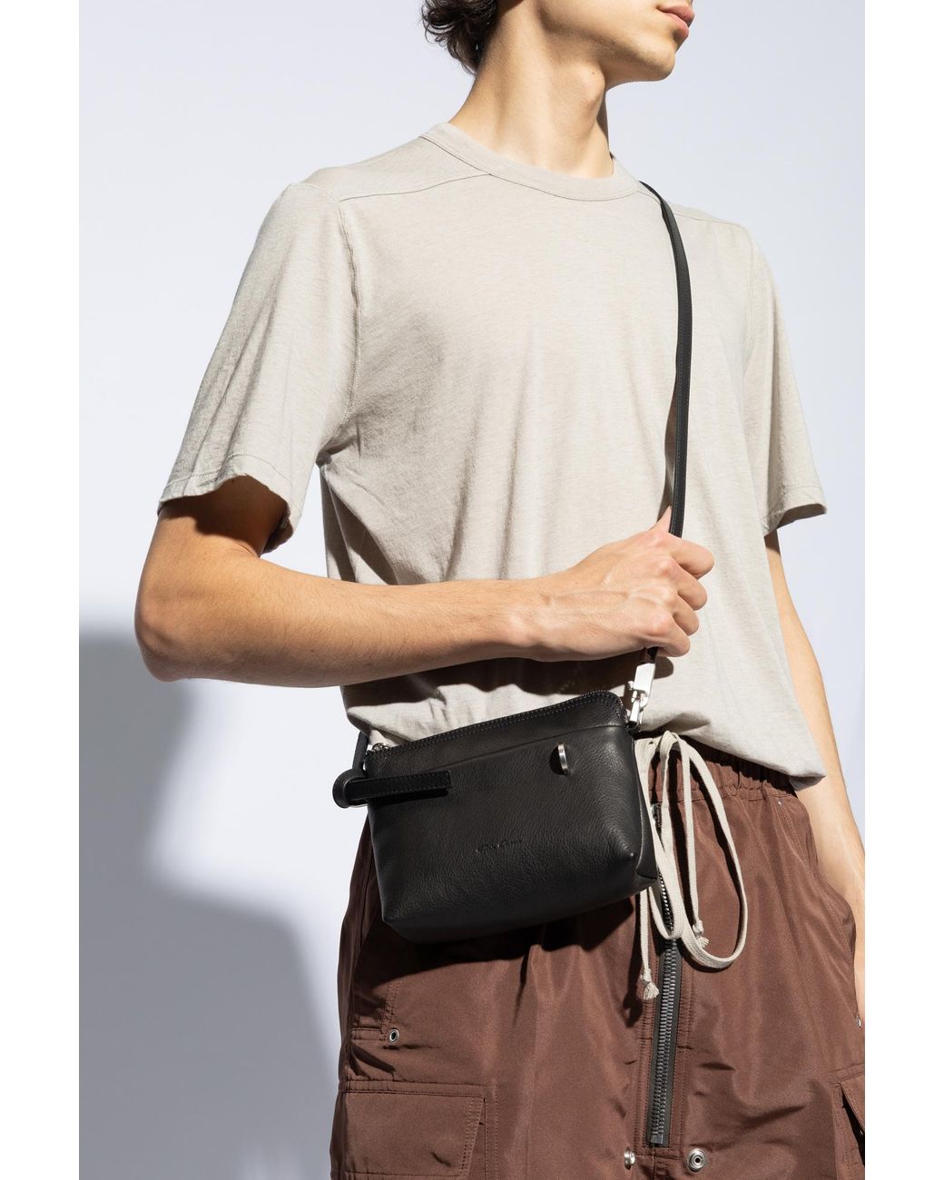 Rick Owens Small Adri Shoulder Bag in Black | Lyst Rick Owens Small Adri Shoulder Bag in Black | Lyst
