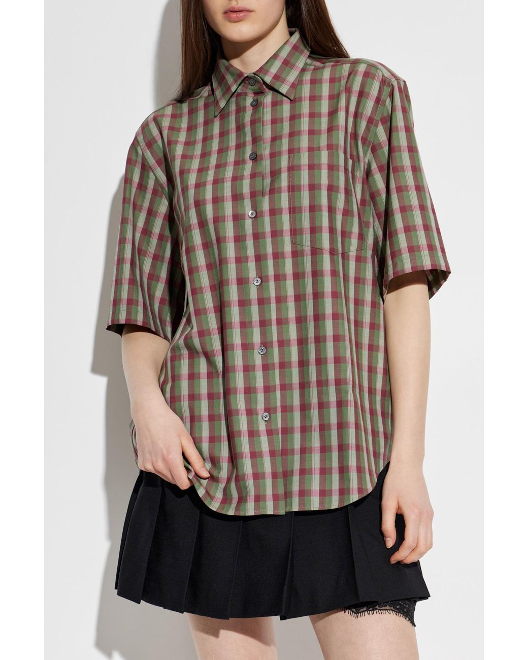 Acne Multicolor Checked Pattern Shirt