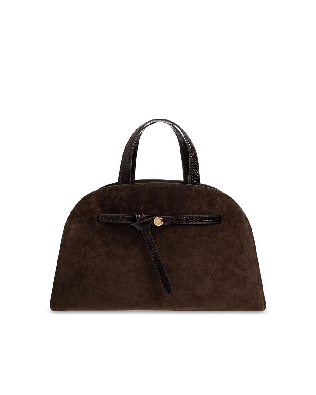 Tory Burch Brown Suede Bag "Romy"