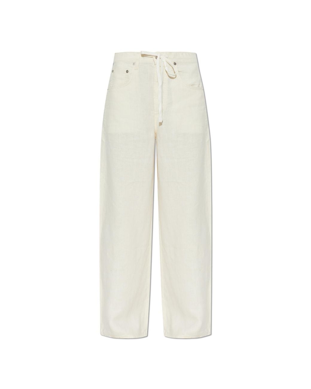 Citizens of Humanity White 'Brendy' Linen Trousers