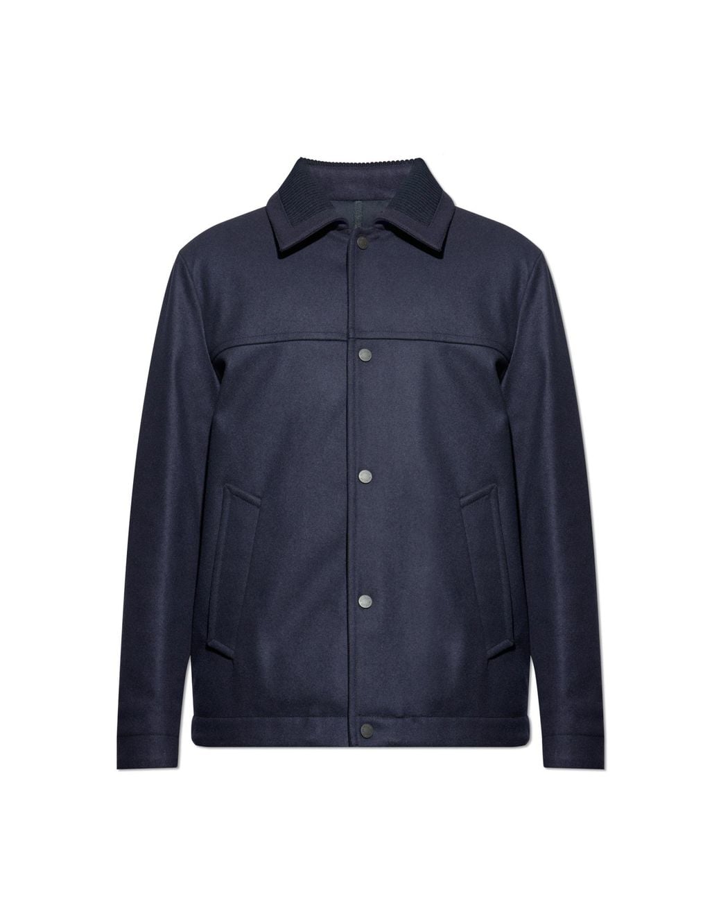 Moncler Blue Wool Down Jacket for men
