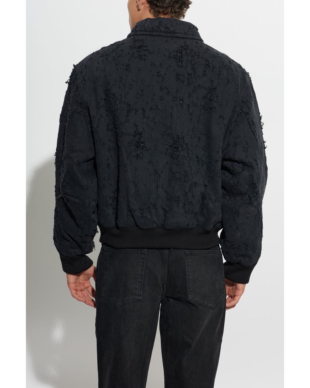 Represent Black Jacket With A Vintage Effect for men