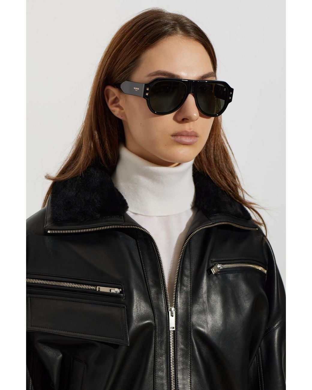 Balmain Gray 'Ingrid' Sunglasses