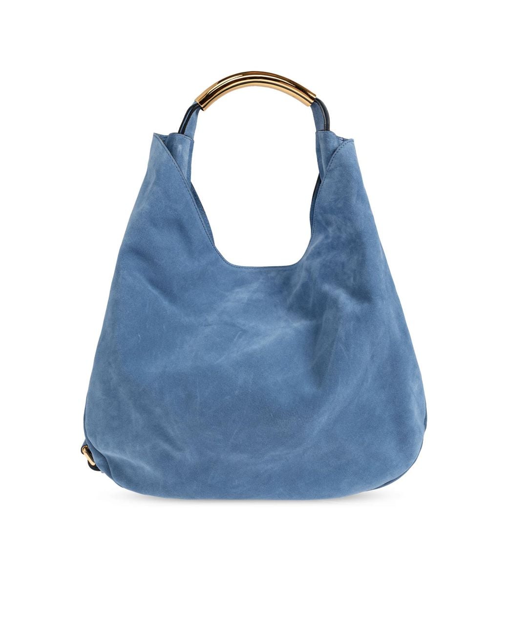 Moschino Blue Suede Bag 'Handle Me'