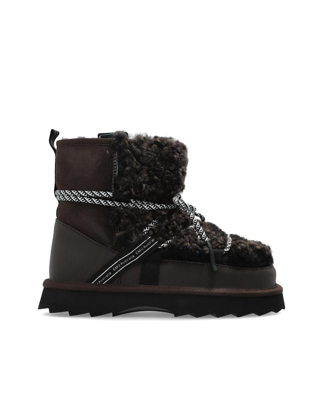 EMU Black 'Blurred Teddy' Snow Boots
