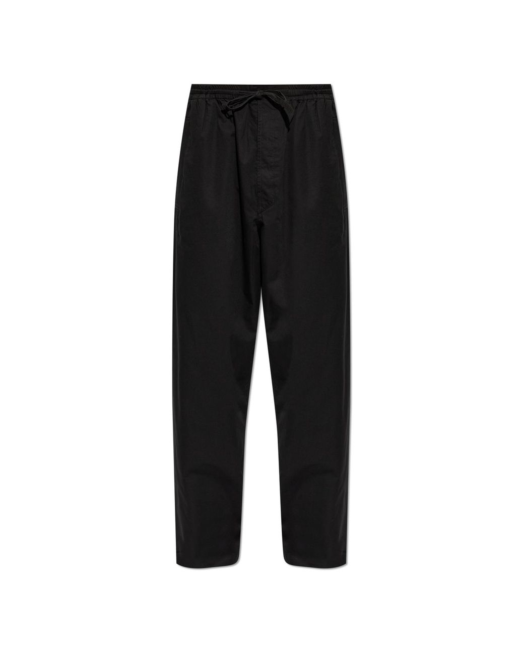 Lemaire Black Loose-Fit Cotton Trousers for men