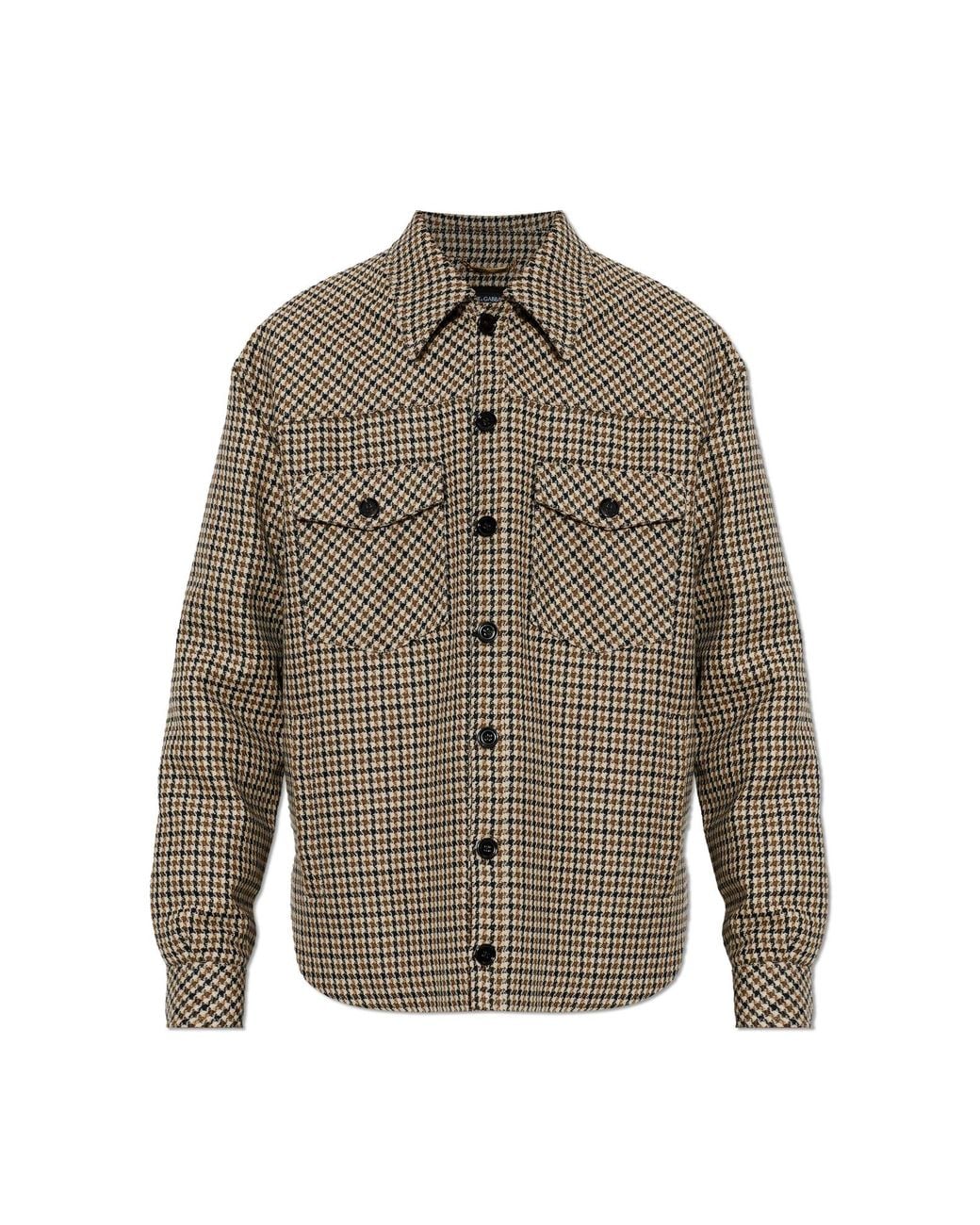 Dolce & Gabbana Natural Wool Jacket for men