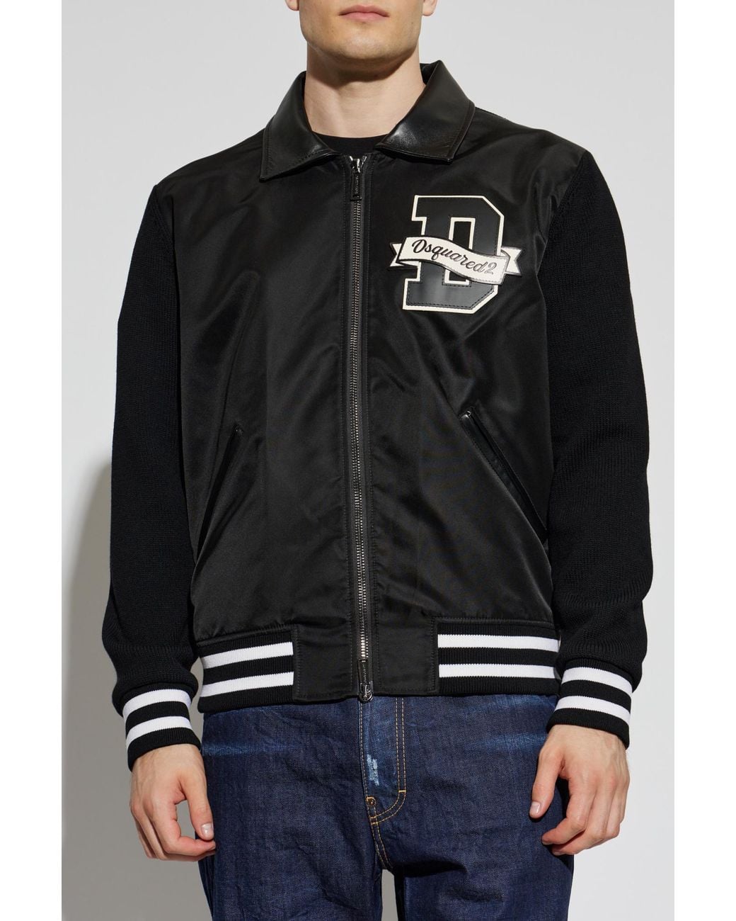 DSquared² Black Bomber Jacket for men
