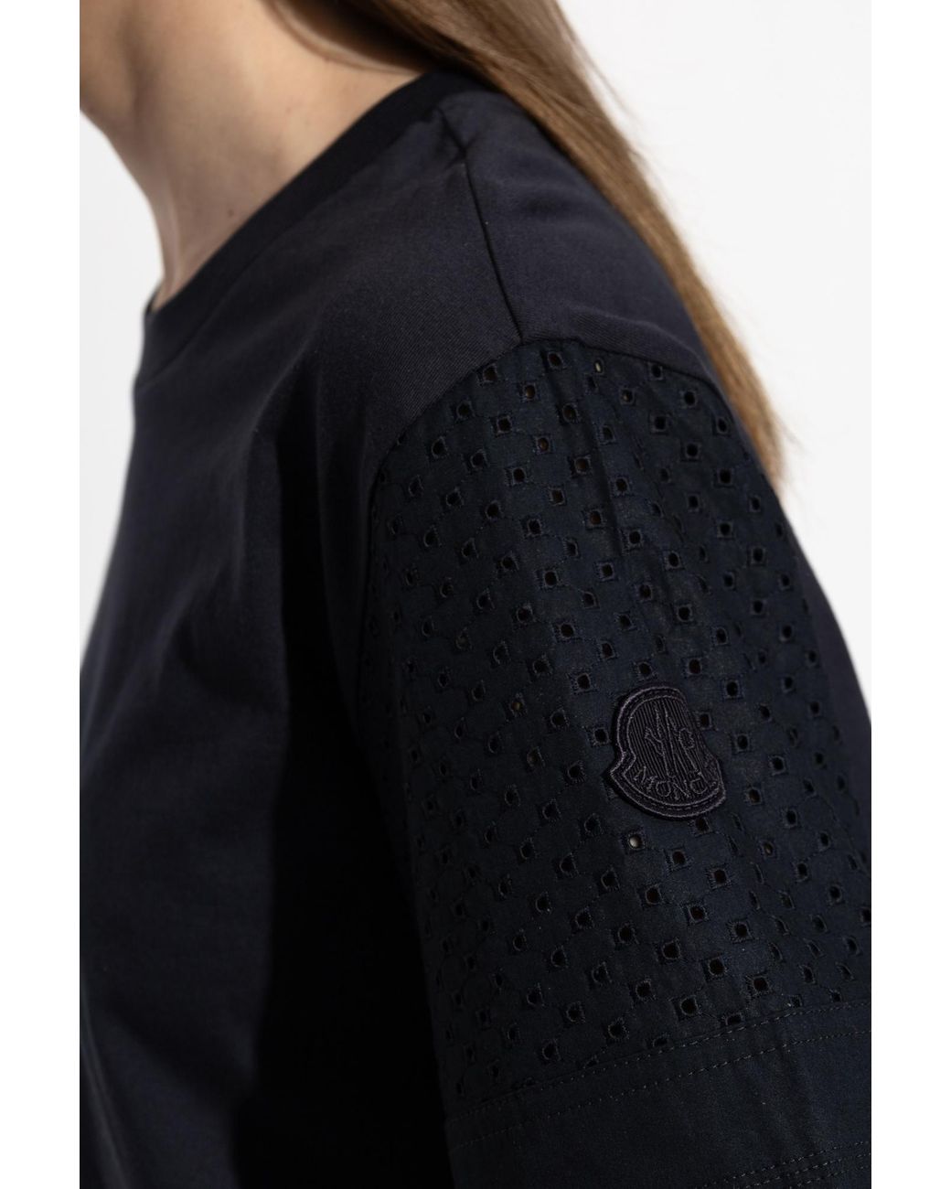 Moncler Blue Top With Puffy Sleeves