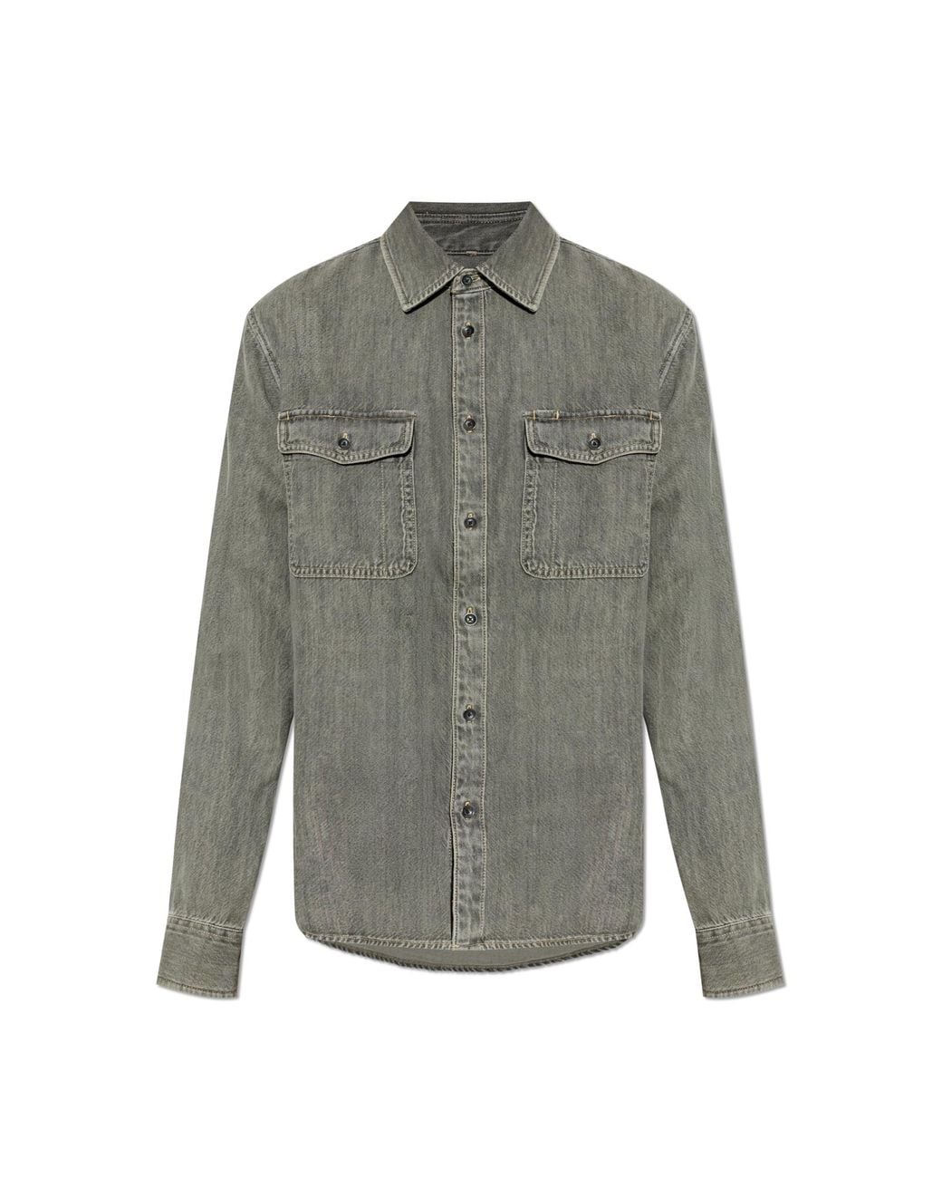 Rag & Bone Gray Denim Shirt for men