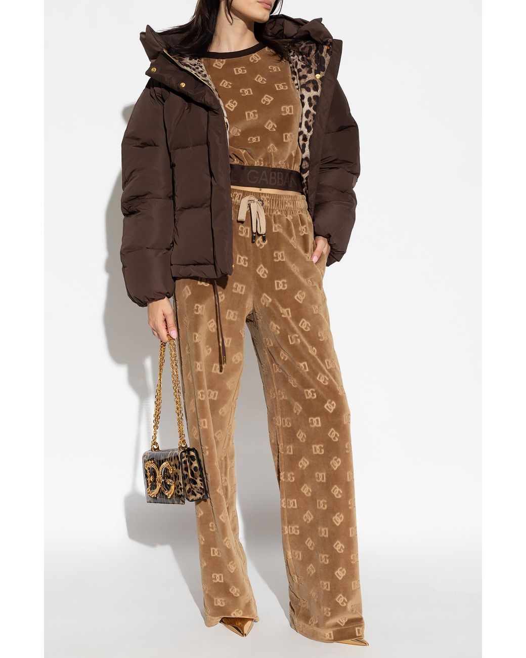 Dolce & Gabbana Brown Insulated Jacket