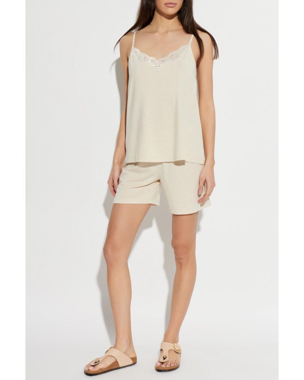 Hanro White Two-Piece Pyjamas From The 'Natural Elegance' Collection