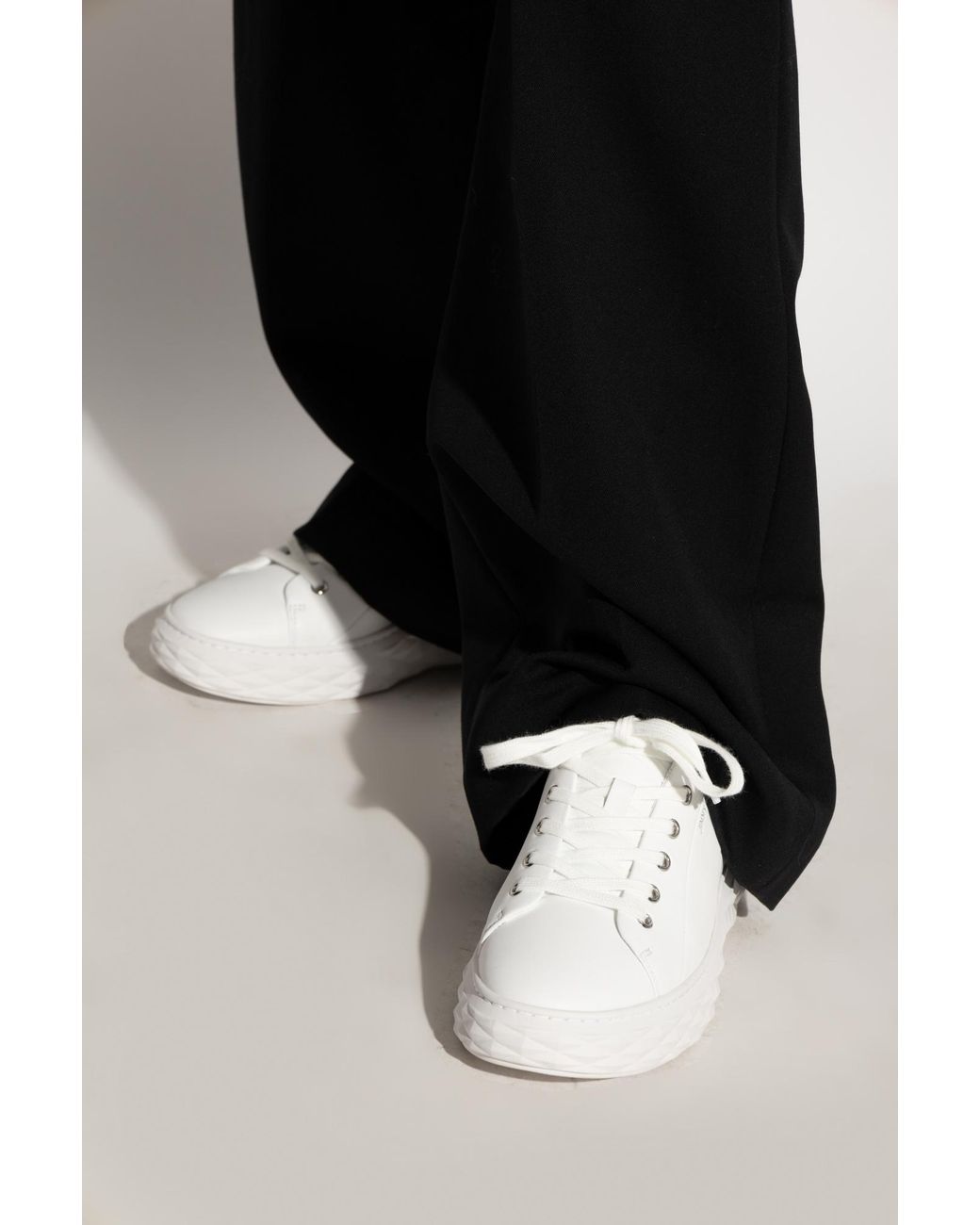 Jimmy Choo White Sneakers Diamond