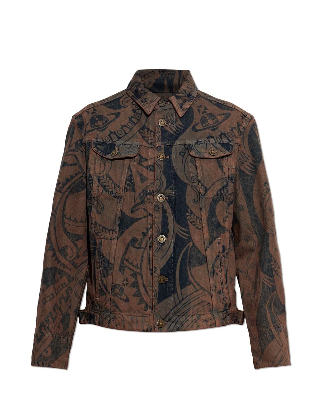 Vivienne Westwood Brown 'Stormrider' Denim Jacket for men