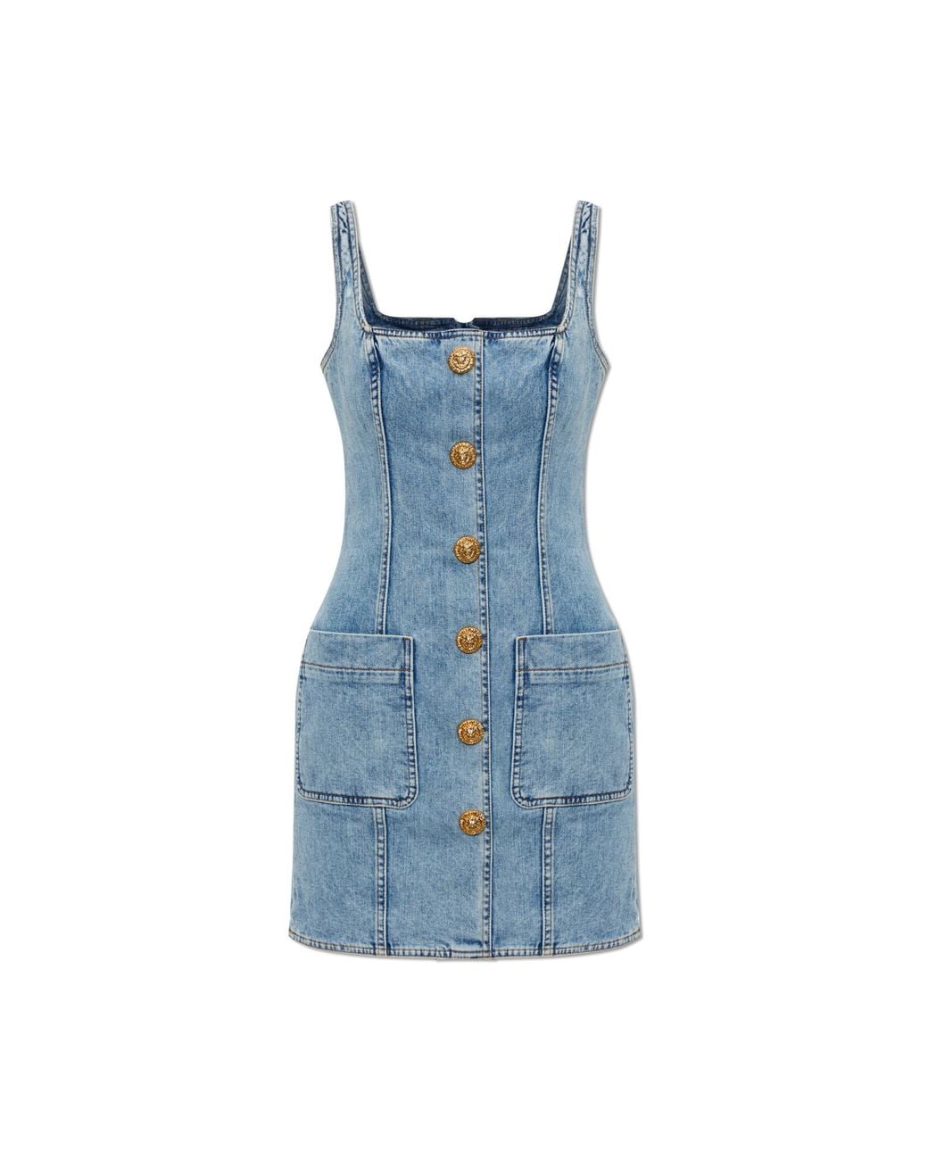 Balmain Blue Denim Dress