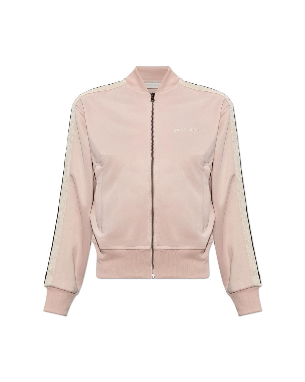 Palm Angels Pink Sweatshirt With Embroidered Logo
