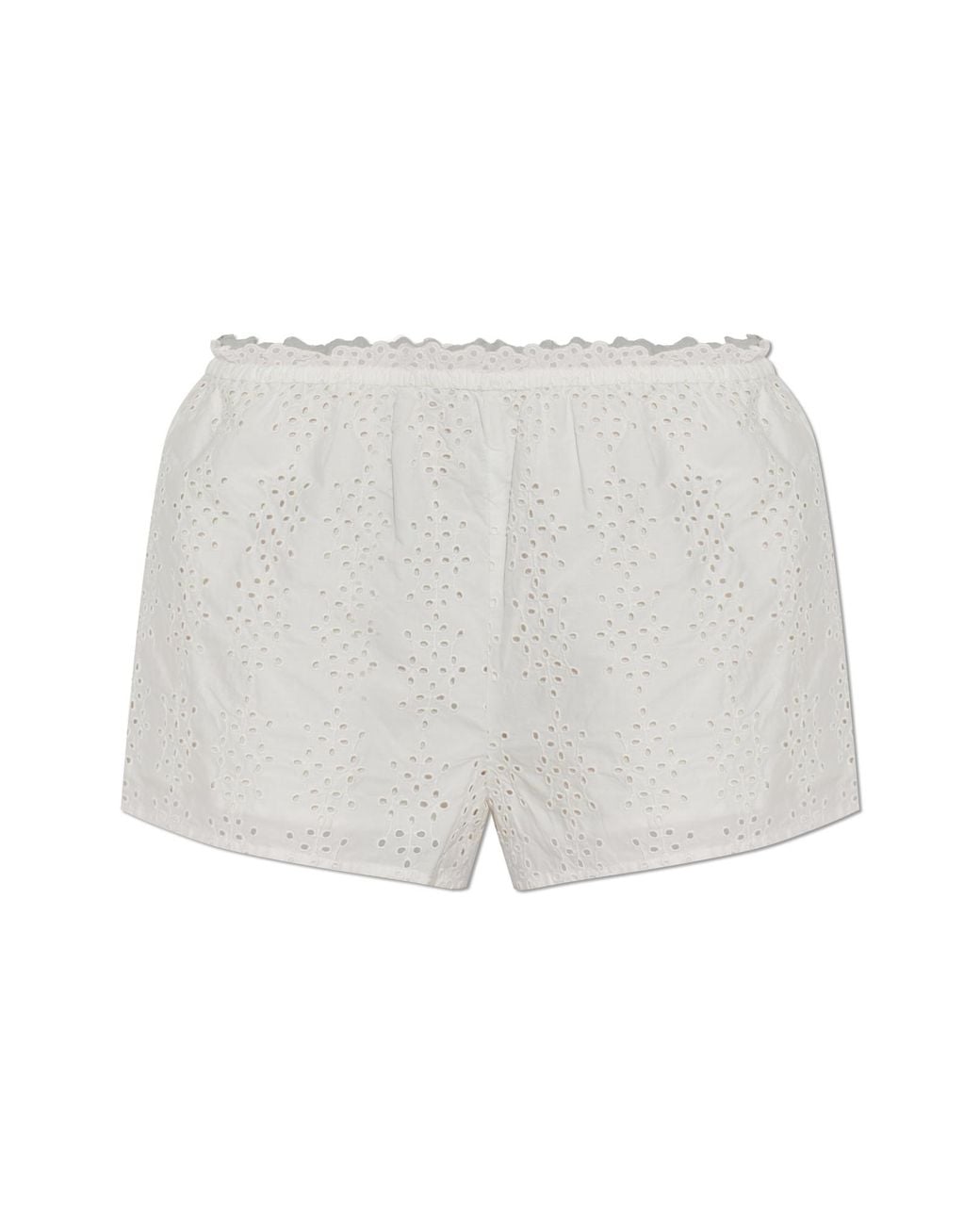 Posse White 'Harriet' Cotton Shorts