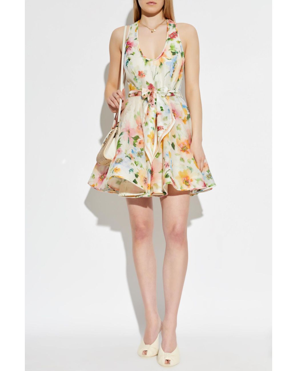 Zimmermann White Floral Motif Dress