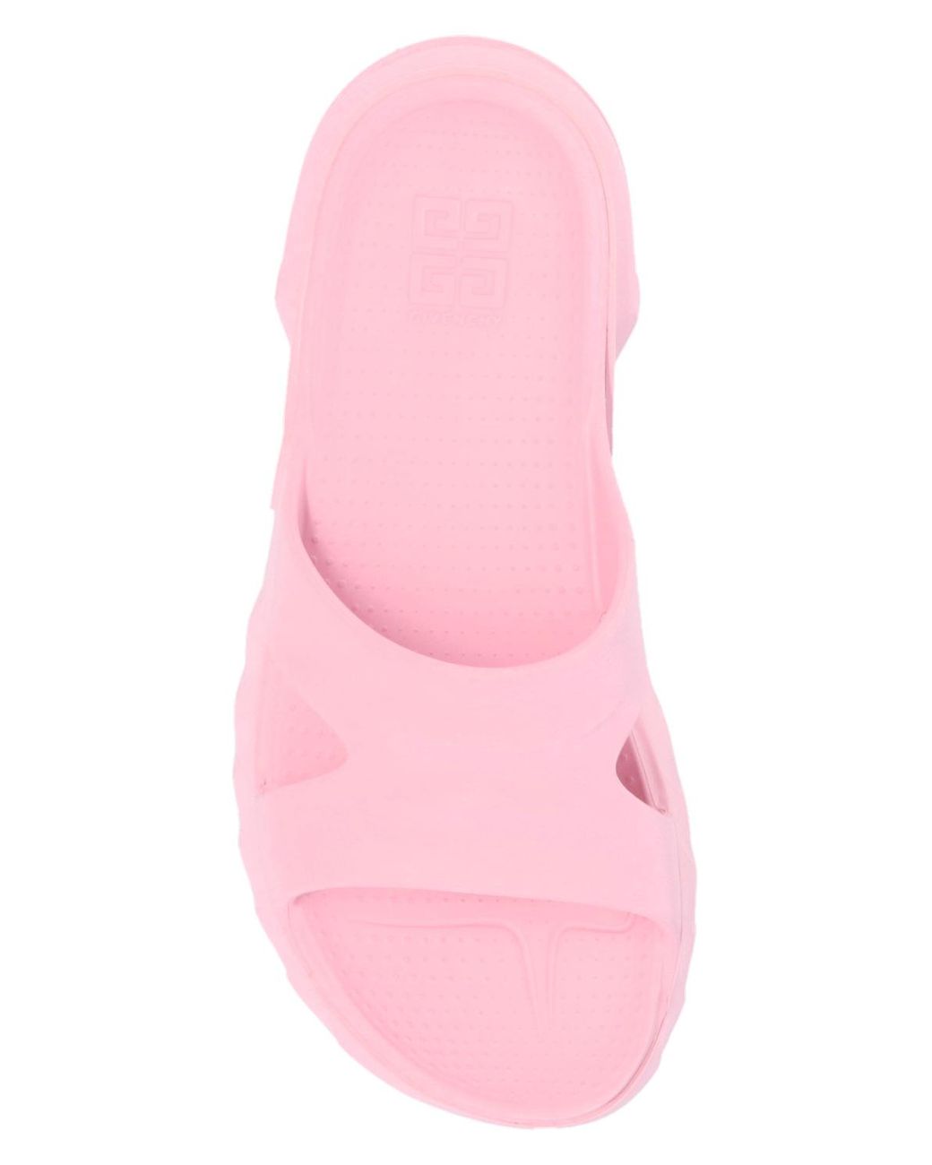 Womens Shoes Flats and flat shoes Givenchy Rubber marshmallow Platform Slides in Pink 