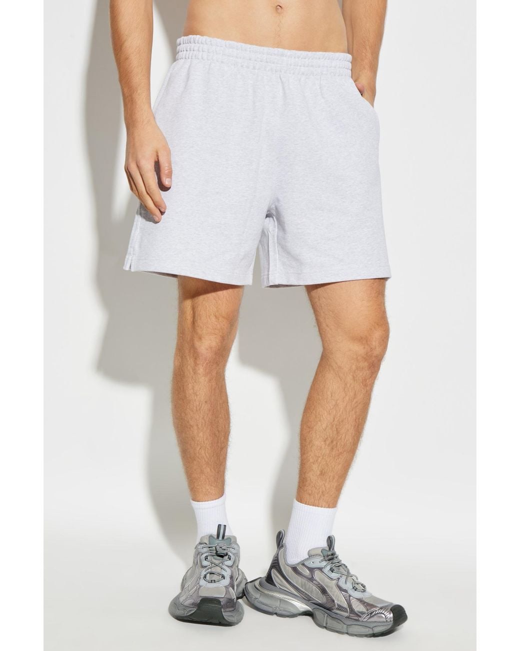 Represent White "Initial" Shorts for men