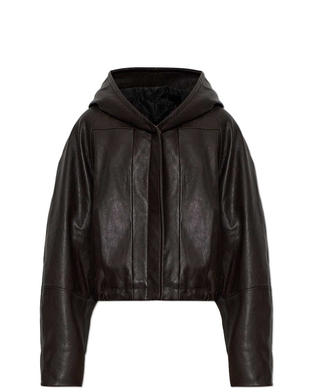 Sportmax Black 'Kabala' Leather Jacket
