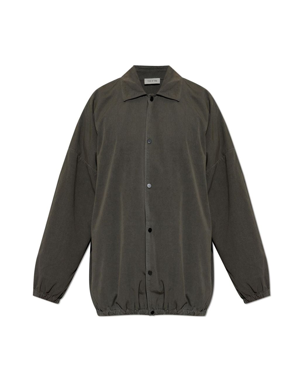 Fear Of God Gray Lightweight Jacket With Print for men