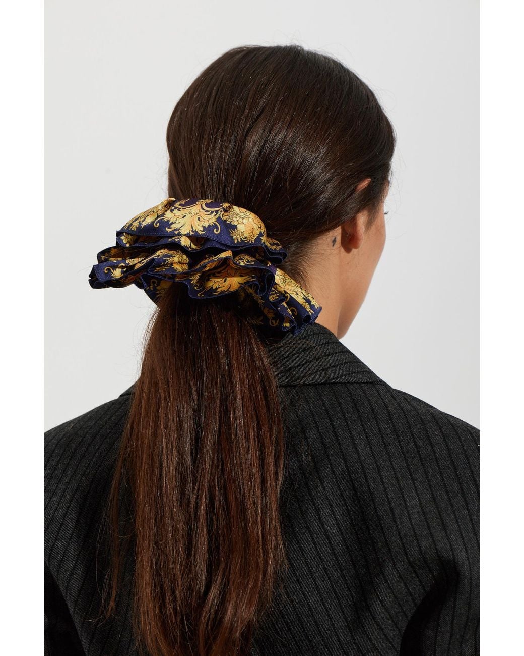 Versace Black Hair Scrunchie