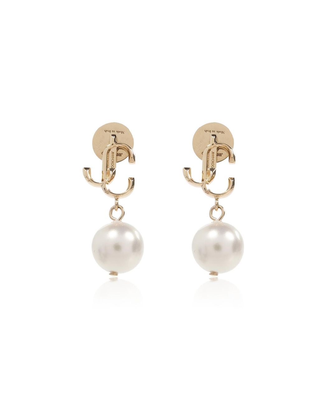 Jimmy Choo White Earrings With Pendant