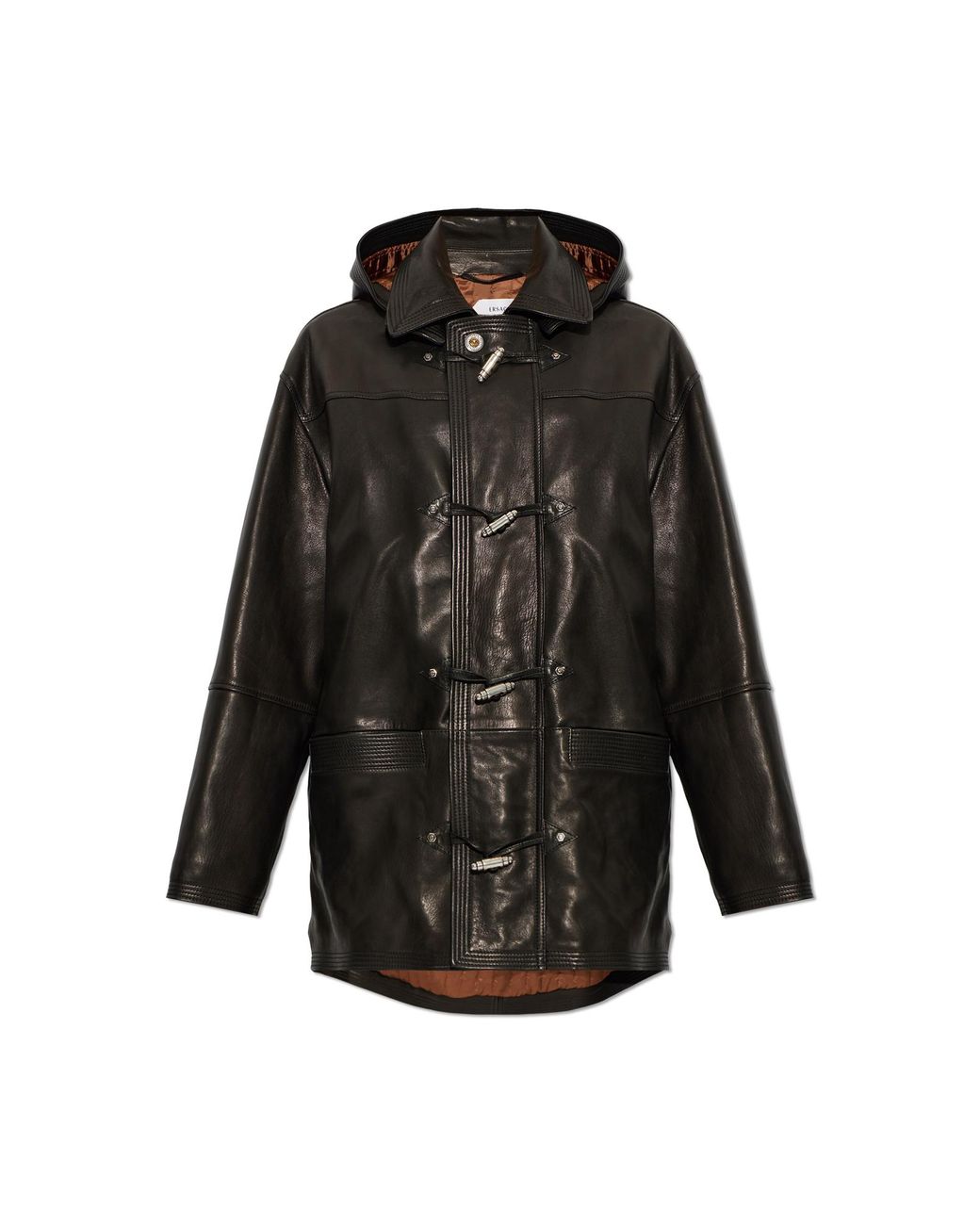 Versace Black Leather Jacket for men