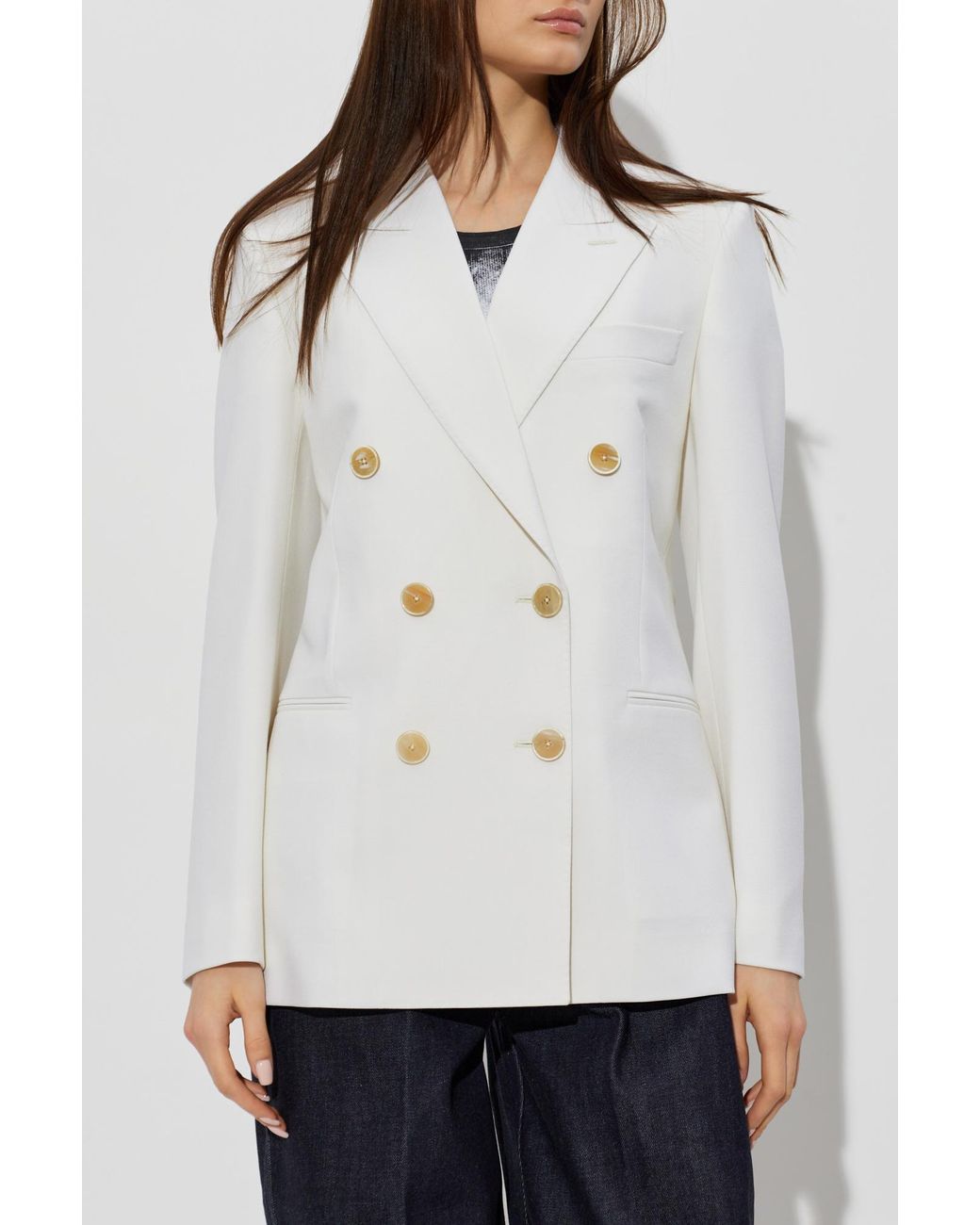 Givenchy White Double-Breasted Blazer