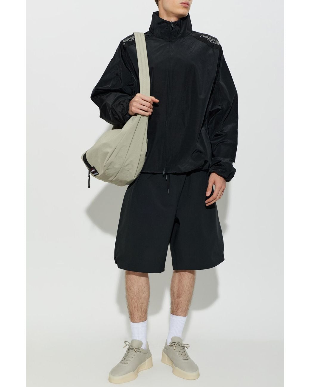 Fear Of God Blue Shorts With Embroidered Logo for men